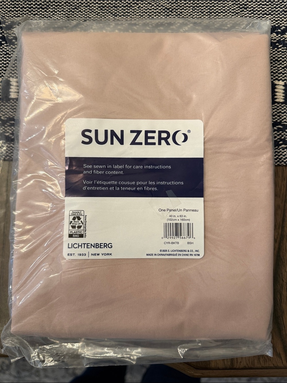 Lichtenberg Blush Blackout Curtain Panel